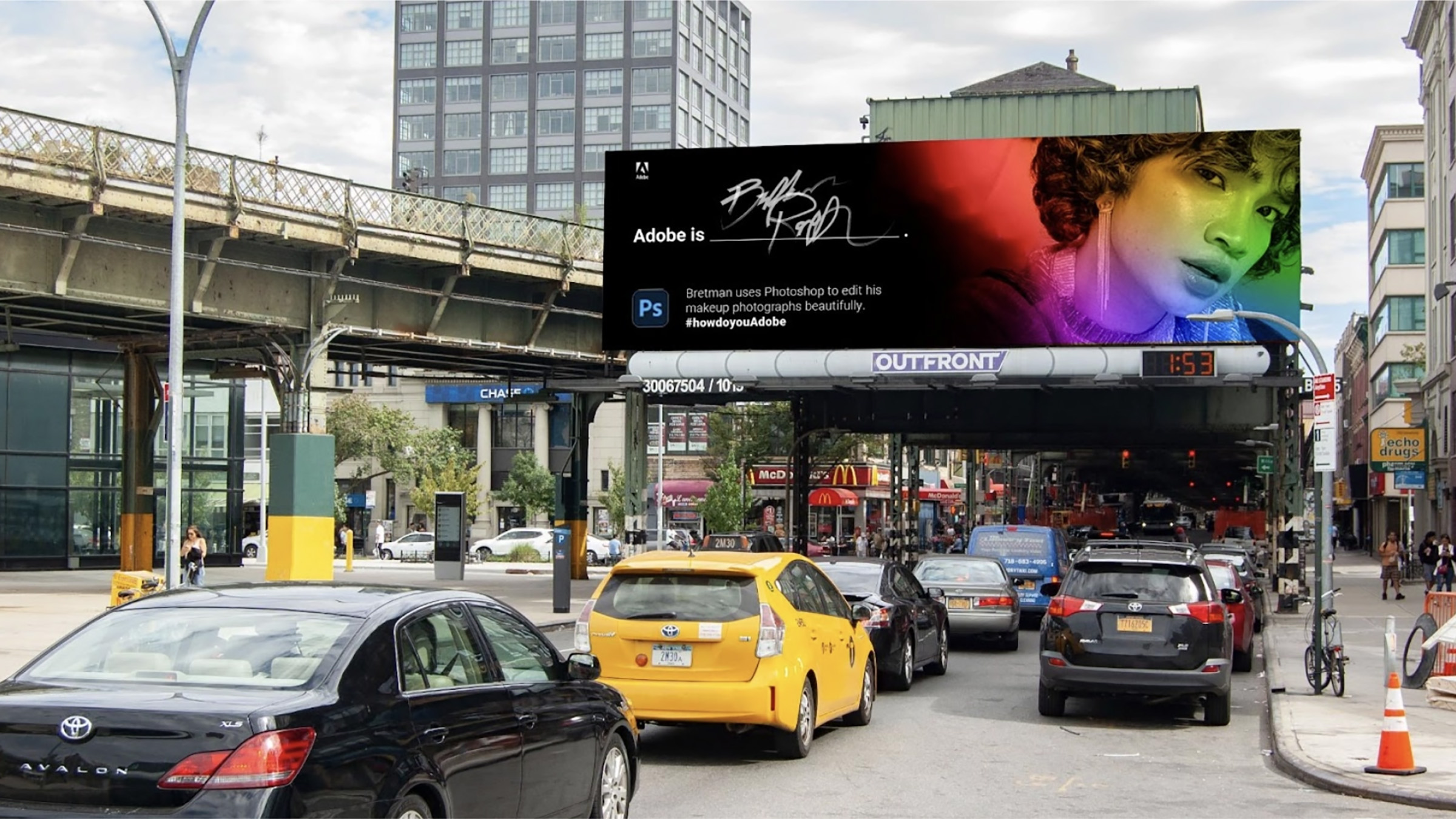 Adobe is Bretman — out-of-home billboard for Bretman Rock