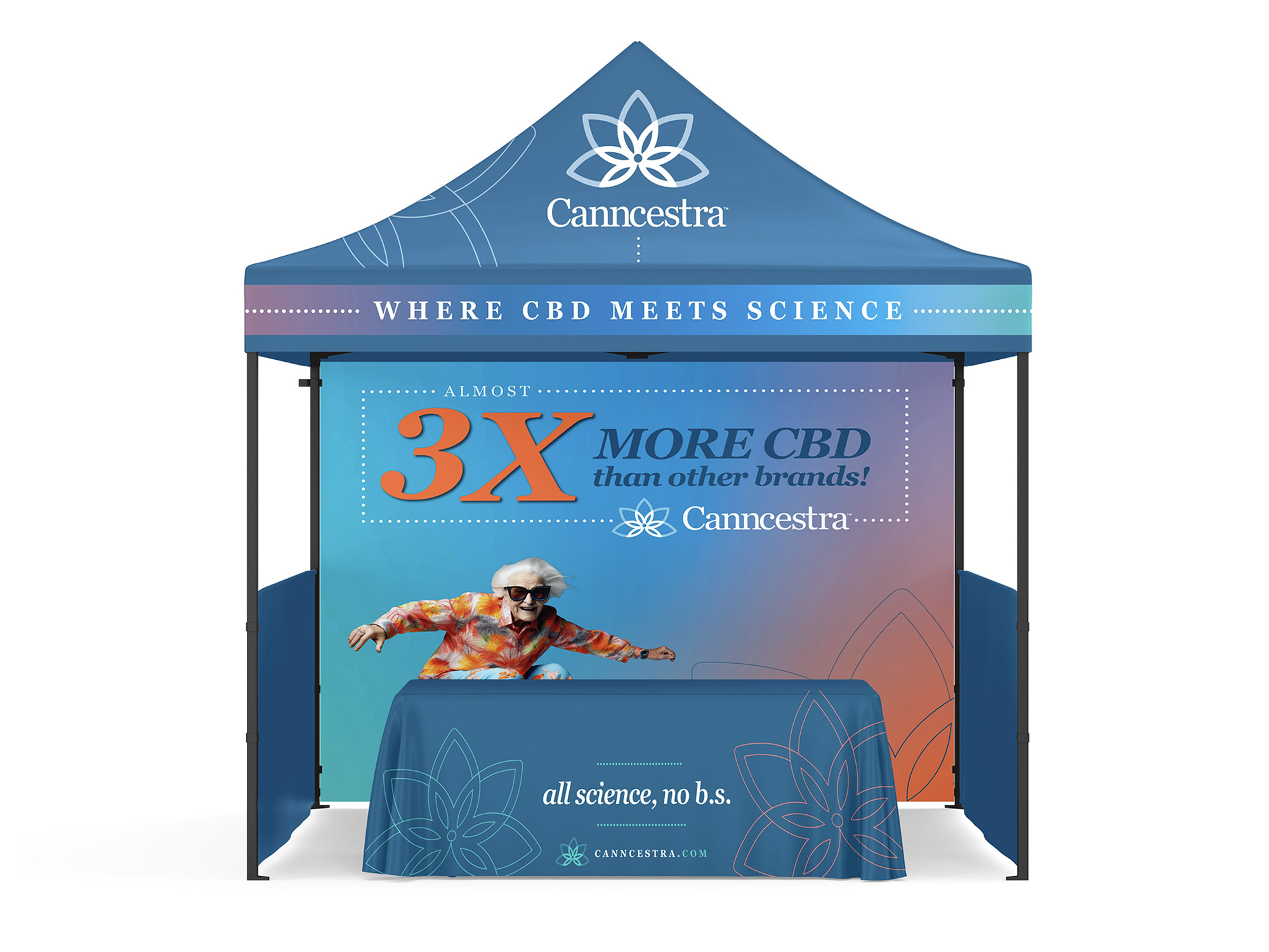 Canncestra tradeshow booth — Where CBD Meets Science